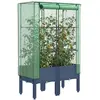 Image de vidaXL Jardinière surélevée housse rotin 80x40x140 cm