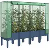 Image de vidaXL Jardinière surélevée aspect rotin - Bleu gris