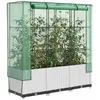 Image de vidaXL Jardinière surélevée aspect rotin - 120x40x138 cm