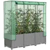 Image de vidaXL Jardinière surélevée - Aspect rotin 120 cm
