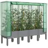 Image de vidaXL Jardinière surélevée - Gris clair aspect rotin