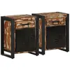 Image de VIDAXL Tables de Chevet 2 pcs Multicolore Bois de Manguier