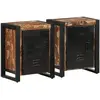 Image de vidaXL Tables de chevet 2 pcs - Multicolore bois de manguier