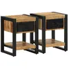Image de vidaXL Tables de Chevet Bois de Manguier