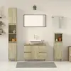 Image de vidaXL Ensemble de meubles salle de bain 3 pièces - Chêne sonoma