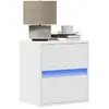 Image de vidaXL Tables de Chevet Murales LED Blanc