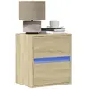 Image de vidaXL Table de chevet murale - LED