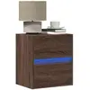 Image de vidaXL Tables de Chevet Murales LED