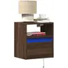 Image de VIDAXL Table de chevet murale LED