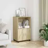 Image de Armoire à roulettes Vidaxl - Chêne sonoma