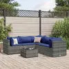 Image de vidaXL Salon de jardin 6 pcs avec coussins gris