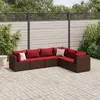 Image de VidaXL Salon de jardin 6 pcs - Marron