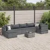 Image de vidaXL Salon de jardin 8 pcs gris