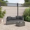 Image de VIDAXL Salon de jardin 4 pcs avec coussins gris
