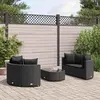 Image de Salon de jardin vidaXL - Noir résine tressée
