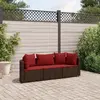 Image de vidaXL Salon de jardin 3 pcs - Marron