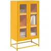 Image de Vidaxl Buffet Haut 68x39x123 cm - Jaune Moutarde