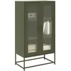 Image de Vidaxl Buffet Haut Vert Olive 68x39x123 cm