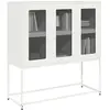 Image de vidaXl Buffet acier laminé à froid - Blanc