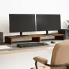 Image de vidaXL Support Moniteur - Chêne fumé