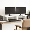 Image de vidaXL Support moniteur blanc 100x27x15 cm