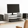Image de vidaXL Support moniteur gris béton