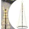 Image de vidaXL Sapin de Noël LED 182 cm - 200 LED blanc chaud
