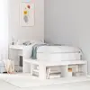 Image de vidaXL Table de chevet avec bureau - Bois de pin