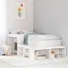 Image de VidaXL Table de chevet avec bureau - Blanc