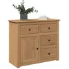 Image de vidaXL Buffet avec tiroirs Panama - 93x40x80 cm - Pin massif