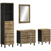 Image de vidaXL Ensemble meubles salle bain 4 pcs bois manguier