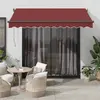 Image de vidaXL Auvent rétractable automatique bordeaux 350x250 cm
