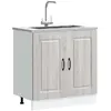 Image de vidaXL Meuble Évier Kalmar - Chêne Sonoma