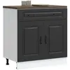 Image de vidaXL Armoire de cuisine Kalmar - Noir