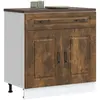 Image de vidaXL Armoire de Cuisine Kalmar - Chêne Fumé