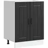 Image de vidaXL Meuble de base de lavabo Lucca noir bois d'ingénierie