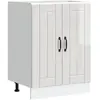 Image de vidaXL Meuble de base de lavabo Lucca blanc brillant bois ingénierie