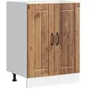 Image de vidaXL Meuble de base de lavabo Lucca vieux bois bois d'ingénierie
