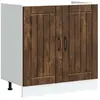 Image de vidaXL Meuble Base Lavabo - Lucca Chêne Fumé