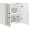 Image de vidaXL Armoire murale de cuisine Lucca blanc brillant bois ingénierie