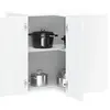 Image de vidaXL Armoire murale d'angle Lucca Blanc Brillant