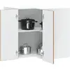 Image de vidaXL Armoire d'angle murale - Lucca vieux bois