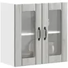 Image de vidaXL Armoire Murale Cuisine & Verre Lucca Sonoma Gris