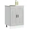 Image de vidaXL - Armoire de cuisine Porto gris béton