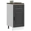 Image de vidaXL Armoire de Cuisine Porto Noir
