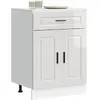 Image de VIDAXL Armoire de cuisine Porto - Blanc brillant