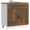 Image de vidaXL Armoire Cuisine - Porto - 80x46x81.5 - Chêne Fumé