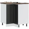 Image de vidaXL Armoire d'angle Porto - Noir