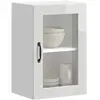 Image de vidaXL Armoire murale Porto - Blanc brillant