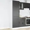 Image de vidaXL Armoire de cuisine Porto - Noir